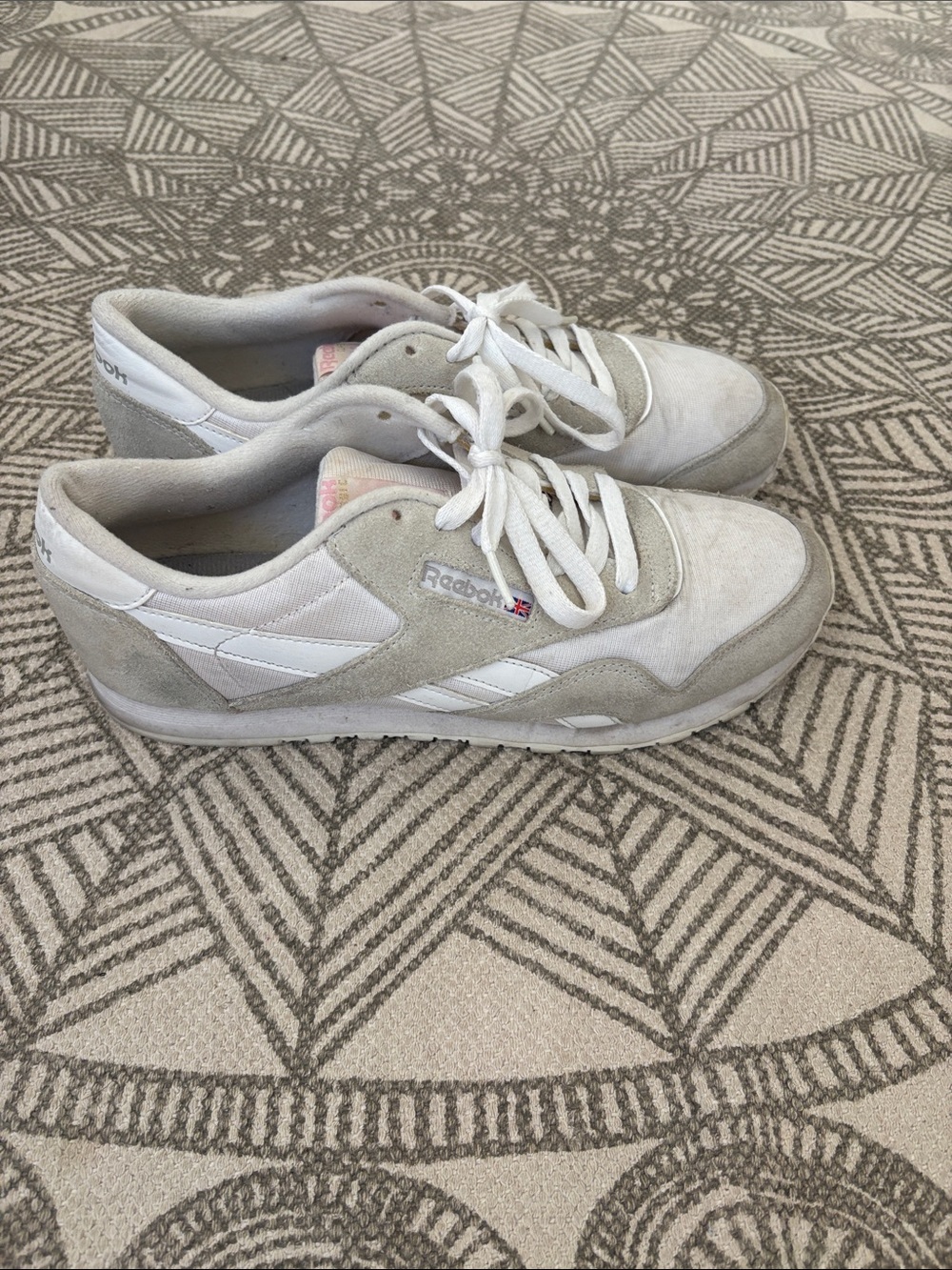 Reebok Women’s White and Light Gray Low-Top Sneakers